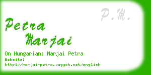 petra marjai business card